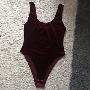 Velvet body suit